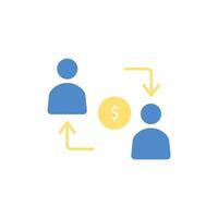financial transaction icon. .Editable stroke.linear style sign for use web design,logo.Symbol illustration. vector