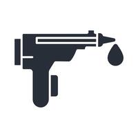 glue gun icon. .Editable stroke.linear style sign for use web vector