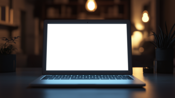 Laptop with Transparent Screen - Isolated on Soft Colored Background with Copy Space png