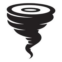 Tornado Silhouette Icon for Weather Reporting vector