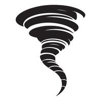 Powerful Silhouette of a Rotating Tornado vector