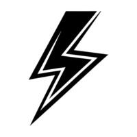 Lightning silhouette icon. Line and glyph flash sign vector