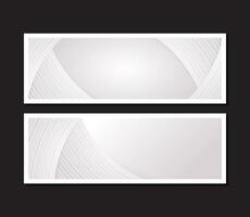 white abstract wave line banner design vector