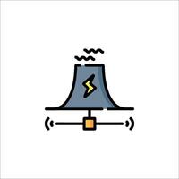 A bell with lightning on it vector