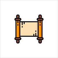 An illustration of a scroll icon vector