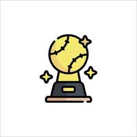 A trophy with a baseball on top vector