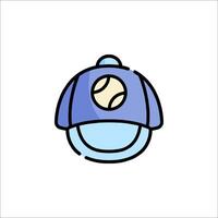 A baseball cap with a ball on it vector