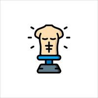 A man's head on a stand with a light bulb vector