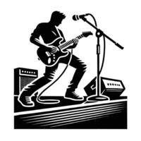 Guitar player on stage vector