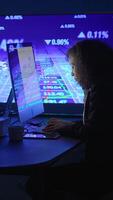 A Focused Trader Analyzing Various Stock Market Data and Trends on His Computer Screen video