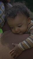 Tender Moment A Baby Embracing Their Parent with Love and Affection in a Warm Embrace video