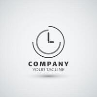 Abstract time clock logo design template vector