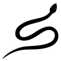 Black silhouette snake. Isolated symbol or icon snake on white background. Abstract sign snake. vector