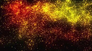 A sparkling colorful background of particles chaotically changing direction as they fall down video