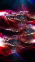 A bright fantasy landscape of an unknown planet in burgundy tones smoothly changes perspective, creating the effect of flight and presence in the observer. video