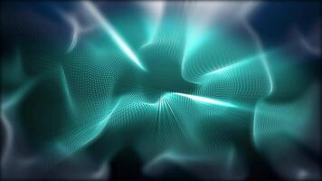 Abstract blue glowing background with waves that change shape to create a unique pattern. video