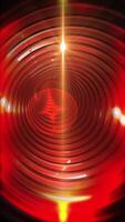 A space tunnel with concentric rings illuminated by neon light that can travel through time and space. video