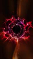 The red virtual sphere plays with light and waves, emphasizing the creativity and alluring mystery of space. video