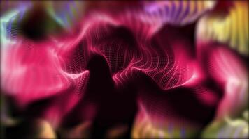 Abstract purple glowing background with waves that change shape to create a unique pattern. video