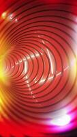 A fantastic tunnel with glowing concentric rings, capable of moving through time and space. video