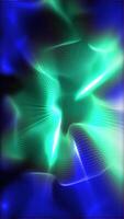 Abstract blue glowing background with waves that move and change shape creating a unique pattern. video