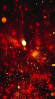 Bright red-yellow fiery sparks fill the space, creating the effect of speed and elusiveness of the moment. video