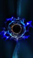 The blue virtual sphere plays with light and waves, emphasizing the creativity and alluring mystery of space. video