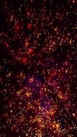 Bright fiery sparks with a violet hue fill the night space, creating the effect of the fleeting and elusive nature of the moment. video
