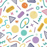 seamless pattern with colorful lines white background vector
