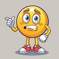 emoticon character with angry expression illustration, vector