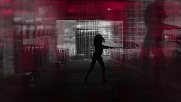 Exploring the Dynamic Silhouette within an Urban Environment Accented by Red Overlays video