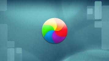 A Vibrant and Colorful Spinning Wheel Icon Set Against a Soft Gradient Background Texture video