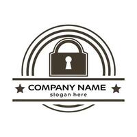 lock and key white background logo design vector