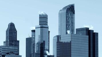 A dazzling Modern Urban Skyline characterized by its Architectural Height and unique Design features video