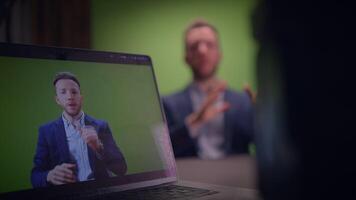 A Professional Speaker uses Green Screen and tools to engage and enhance the audiences experience video
