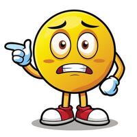 emoticon character pointing, vector