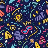 seamless pattern with colorful geometric shapes beautiful background vector