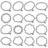 a set of speech bubbles with different shapes, vector