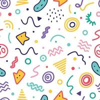seamless pattern, with colorful geometric shapes and shapes vector