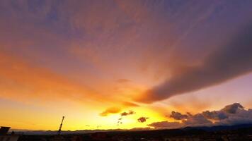 Red Sunset With Clouds In Spring Time Lapse video