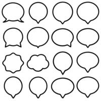 a set of speech bubbles with shapes, vector