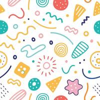 seamless pattern with colorful shapes a vector