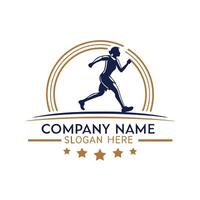 a logo for a running company, vector