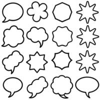 a set of speech bubbles and speech bubbles, vector