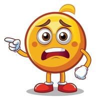 emoticon character with angrypointing vector