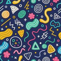 seamless pattern with colorful geometric vector