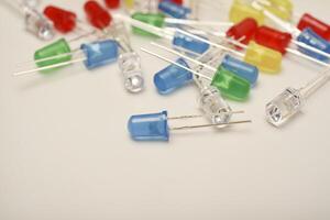 A set of multi-colored LEDs. photo