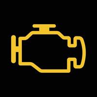Starting Car System Abnormal simple sign of car dashboard light vector