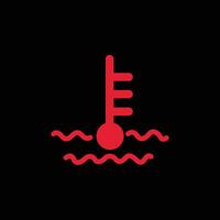 Engine Temperature Too High On, simple sign of car dashboard light vector