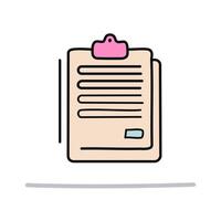 Clipboard icon. Clipboard with document. vector